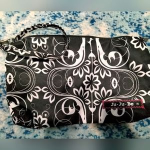Jujube Hot Pink Black Be Quick vintage clutch wristlet bag Like New